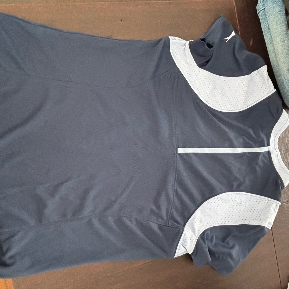 Slazenger Men's Navy and White Short Sleeve Tee